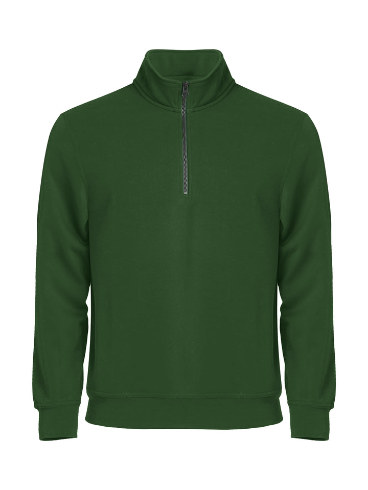 Collegegenser Clique Basic Half Zip Herre – uten trykk – Flaskegrønn