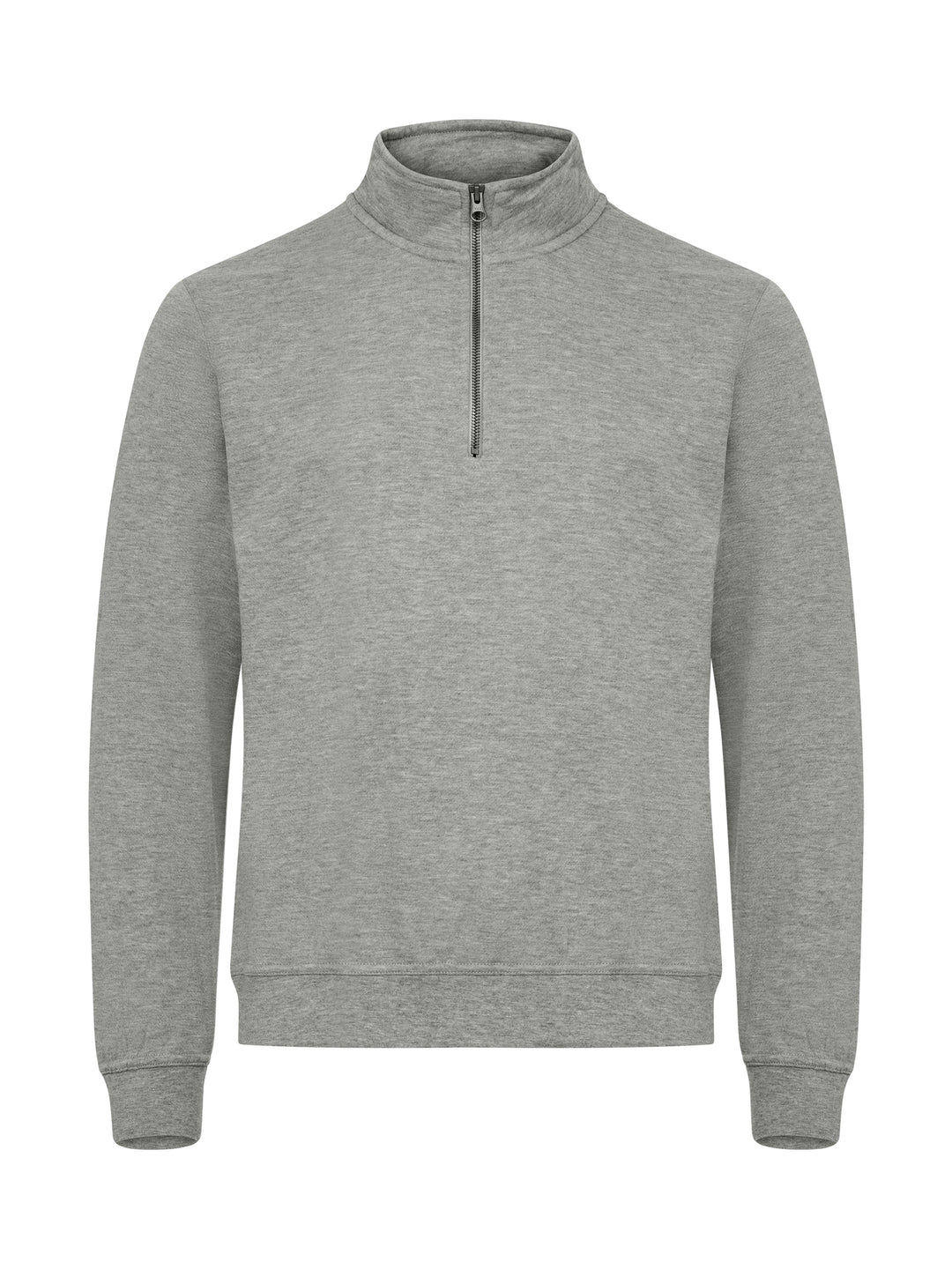 Collegegenser Clique Basic Half Zip Herre – uten trykk – Gråmelert