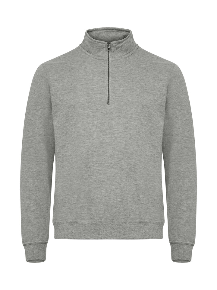 Collegegenser Clique Basic Half Zip Herre – uten trykk – Gråmelert
