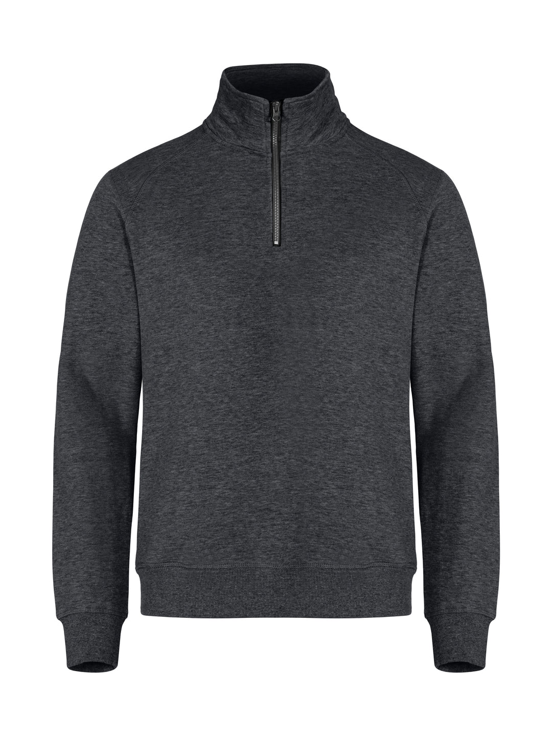 Collegegenser Clique Basic Half Zip Herre – uten trykk – Antrasittmelert