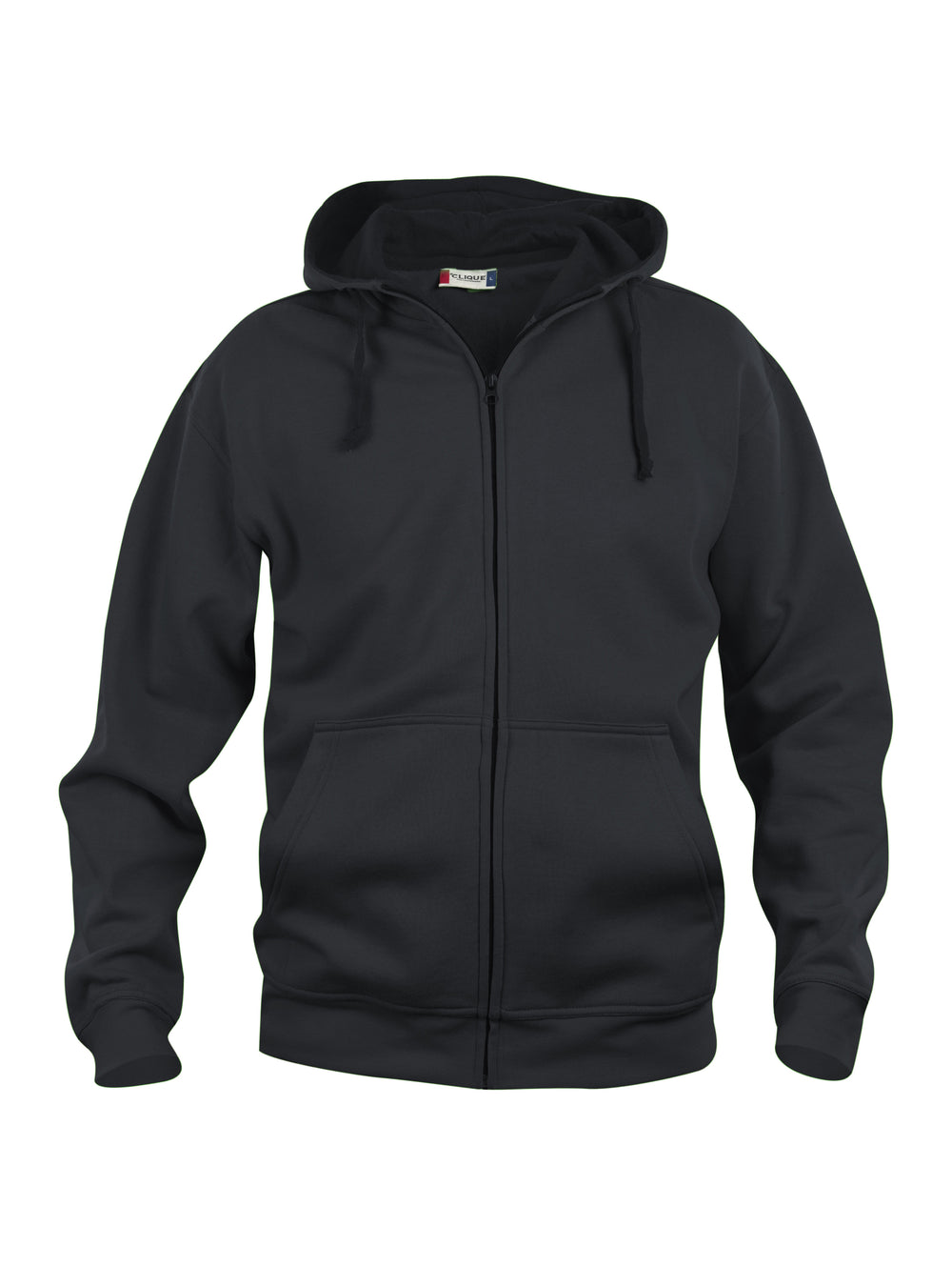 Hettejakke Clique Basic Hoody Full Zip Herre – uten trykk – Sort