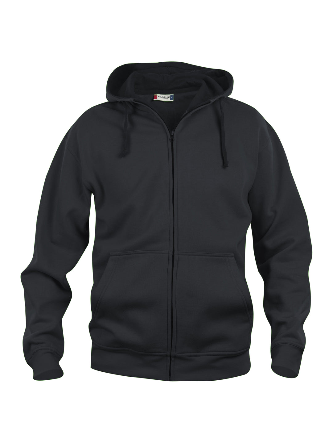 Hettejakke Clique Basic Hoody Full Zip Herre – uten trykk – Sort
