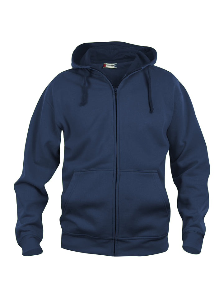 Hettejakke Clique Basic Hoody Full Zip Herre – uten trykk – Marineblå