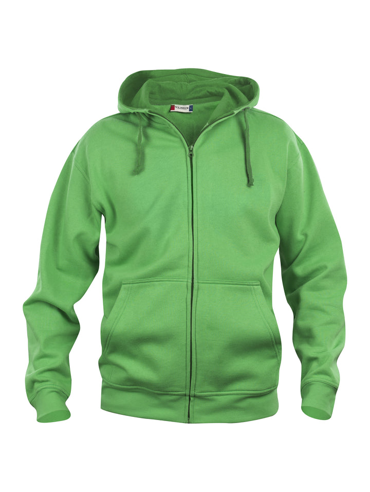 Hettejakke Clique Basic Hoody Full Zip Herre – uten trykk – Eplegrønn