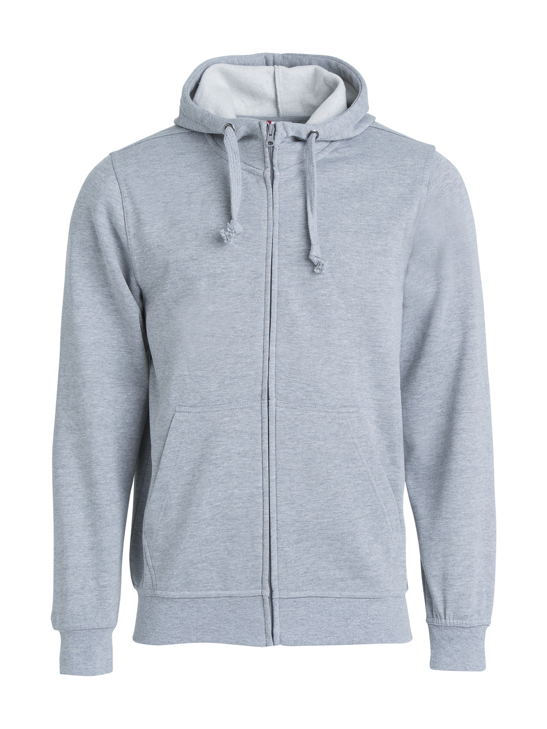 Hettejakke Clique Basic Hoody Full Zip Herre – uten trykk – Gråmelert