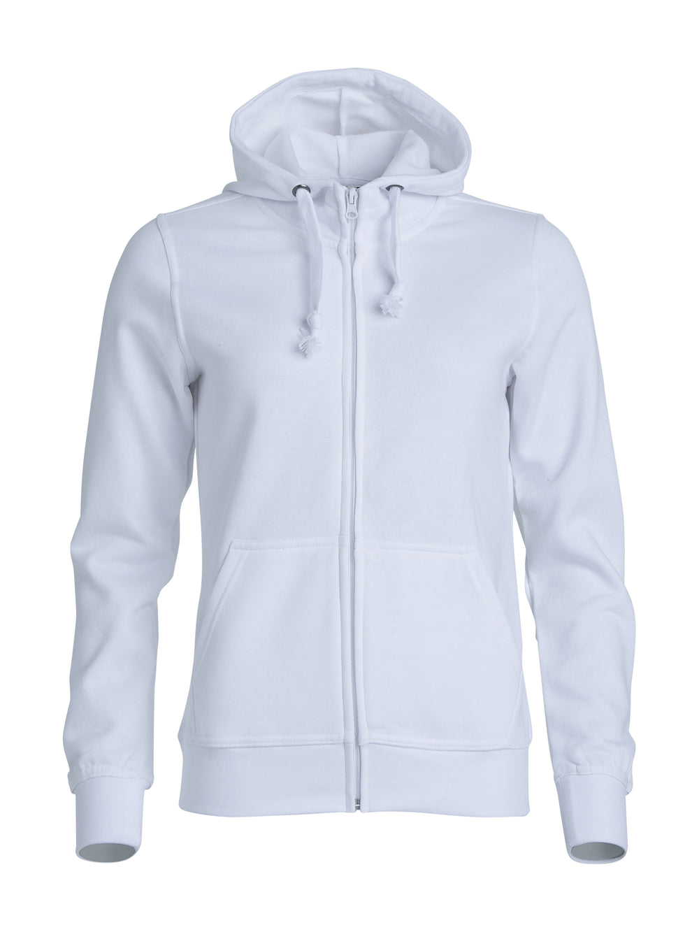 Hettejakke Clique Basic Hoody Full Zip Dame – uten trykk – Hvit