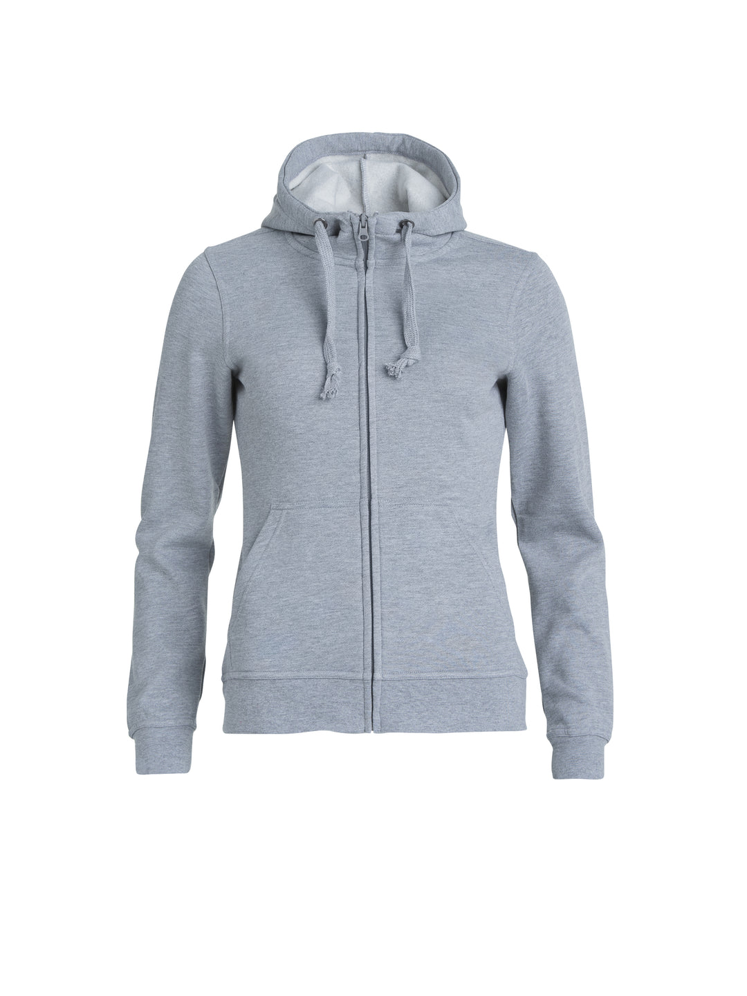 Hettejakke Clique Basic Hoody Full Zip Dame – uten trykk – Gråmelert