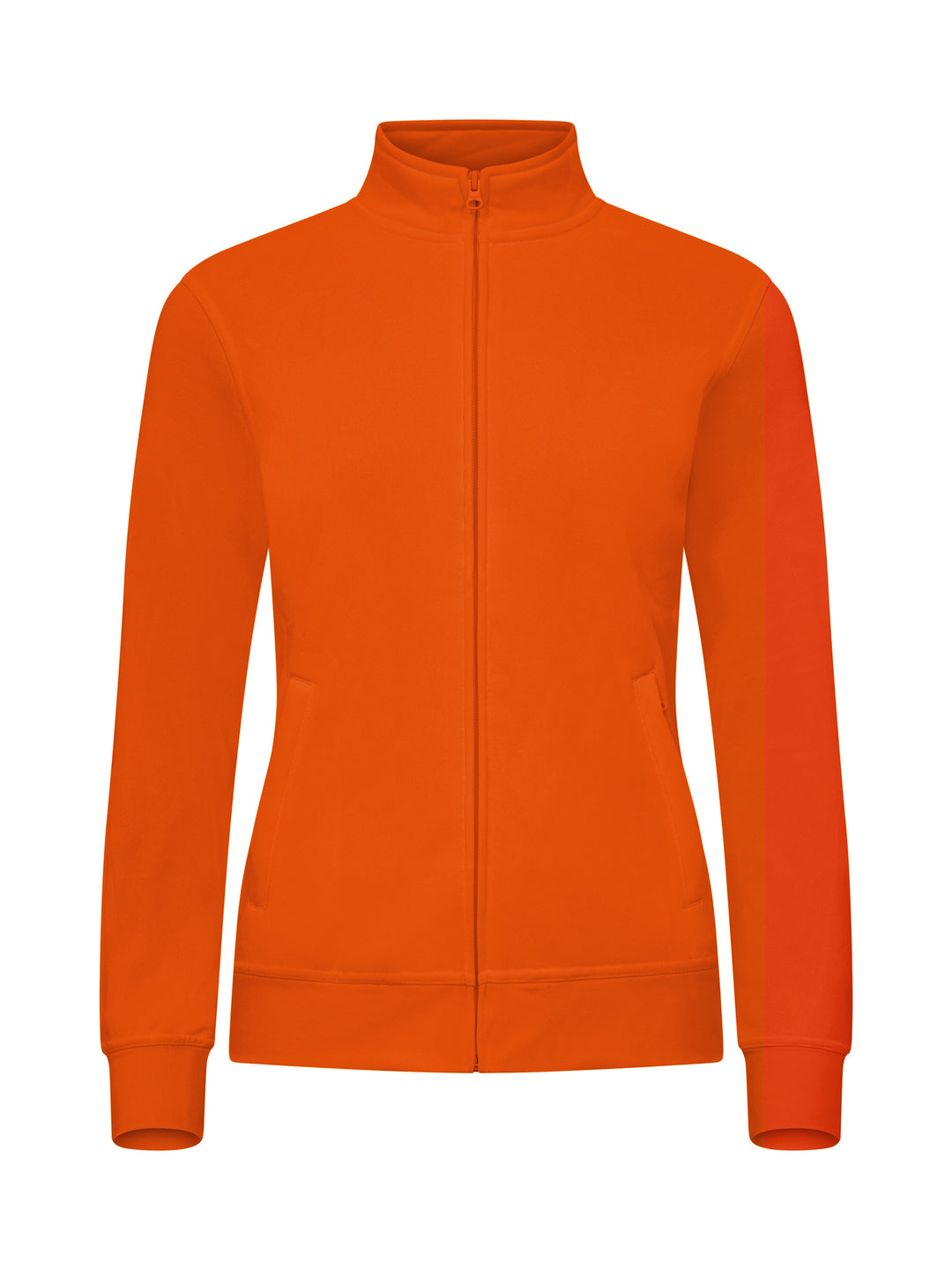 Collegejakke Clique Basic Cardigan Dame – uten trykk – Synlighetsoransje