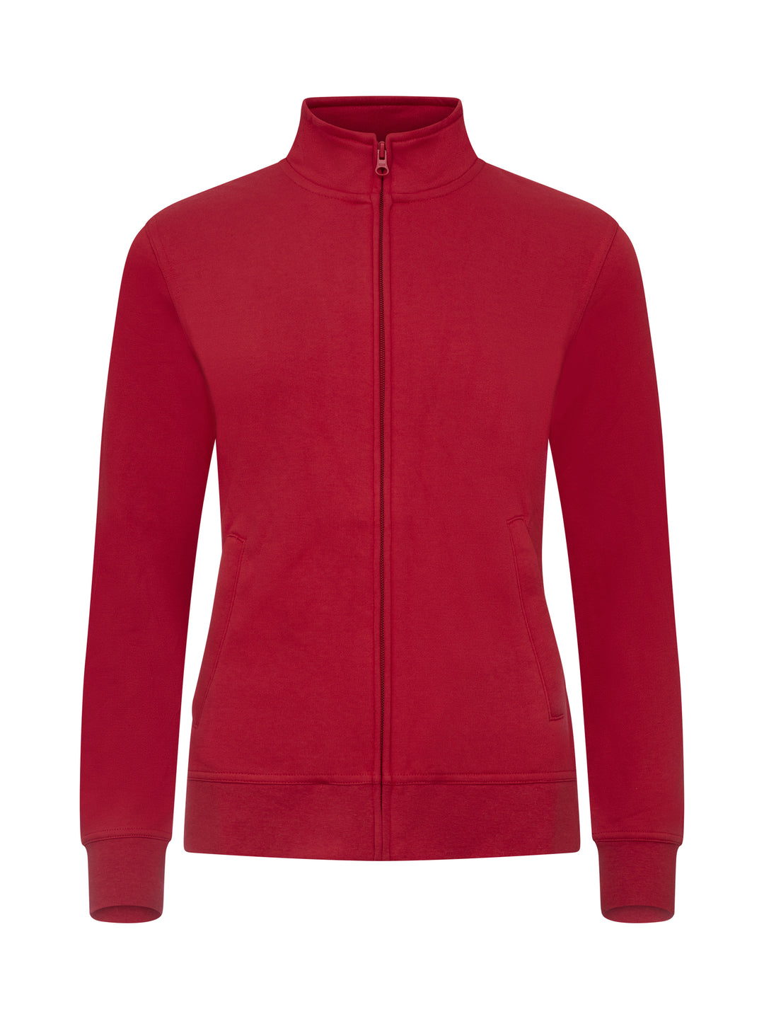 Collegejakke Clique Basic Cardigan Dame – uten trykk – Rød