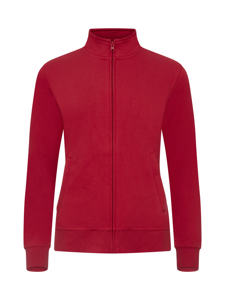 Collegejakke Clique Basic Cardigan Dame – uten trykk – Rød