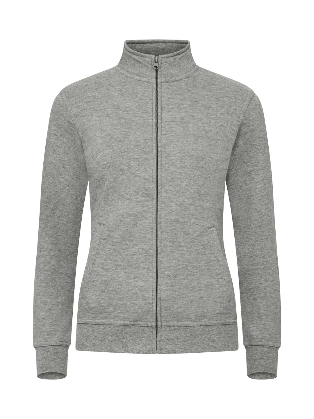 Collegejakke Clique Basic Cardigan Dame – uten trykk – Gråmelert