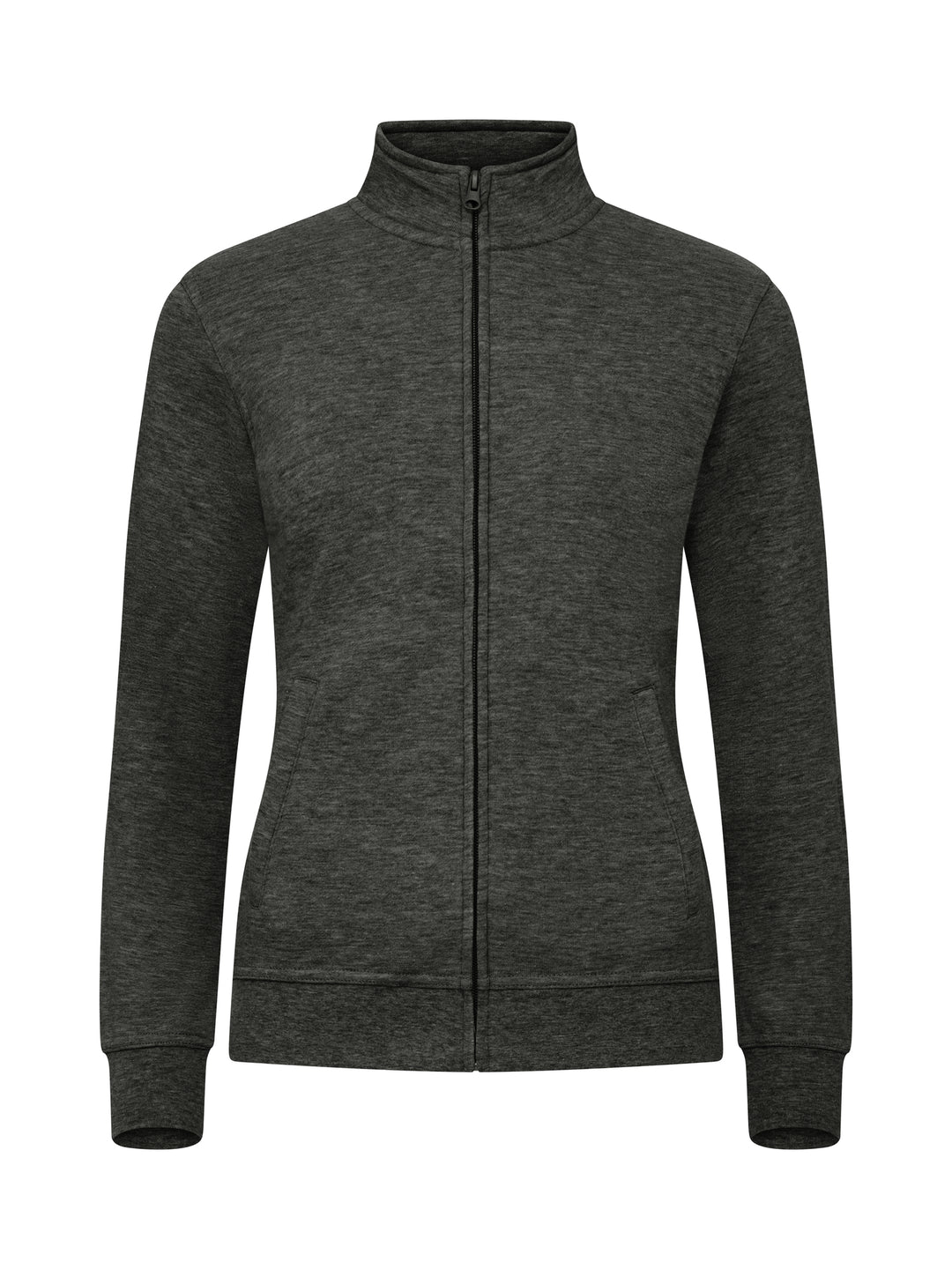 Collegejakke Clique Basic Cardigan Dame – uten trykk – Antrasittmelert