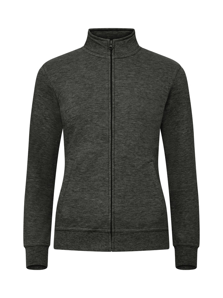 Collegejakke Clique Basic Cardigan Dame – uten trykk – Antrasittmelert