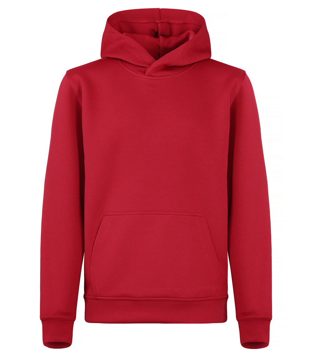 Hettegenser Clique Basic Active Hoody Junior – uten trykk – Rød